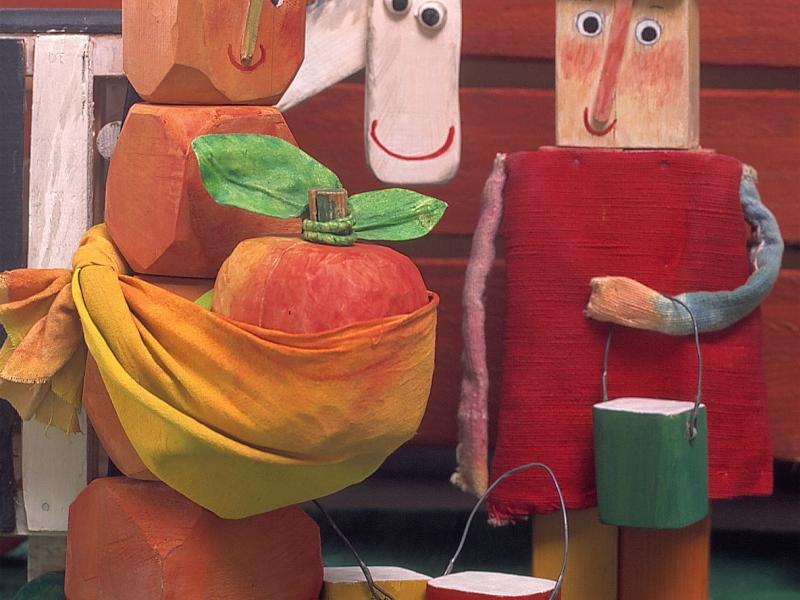 Foto af dukkerne fra stykket